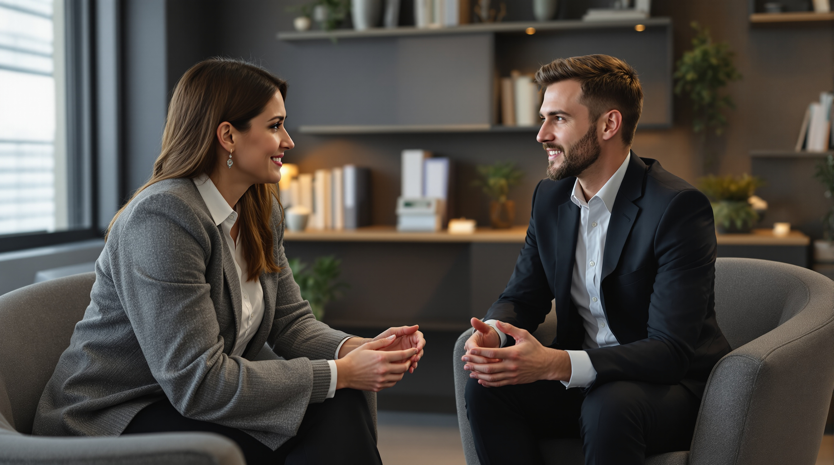 Healthcare professional in individual therapy