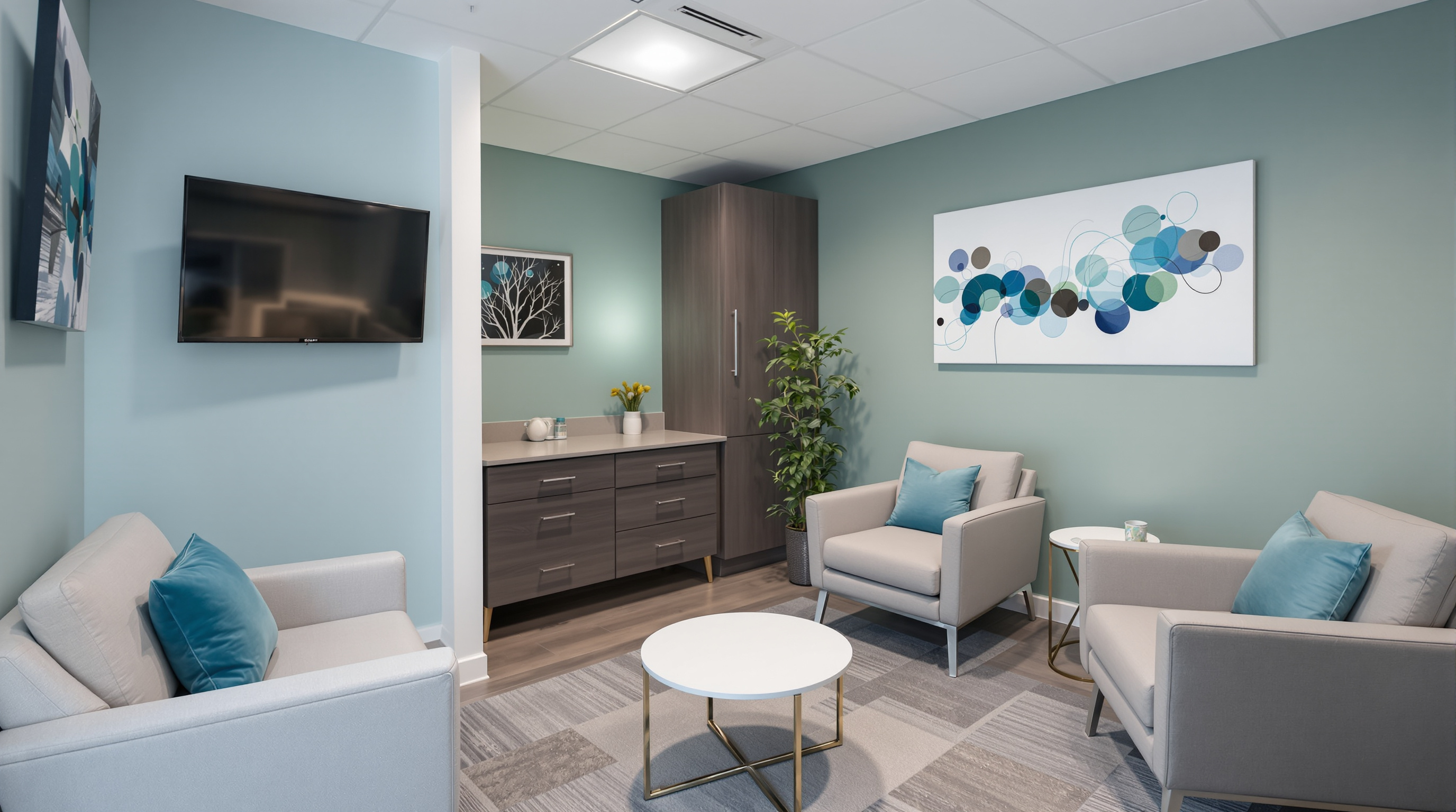 Modern treatment facility with private consultation rooms